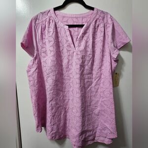 NWT Eyelet Women Top